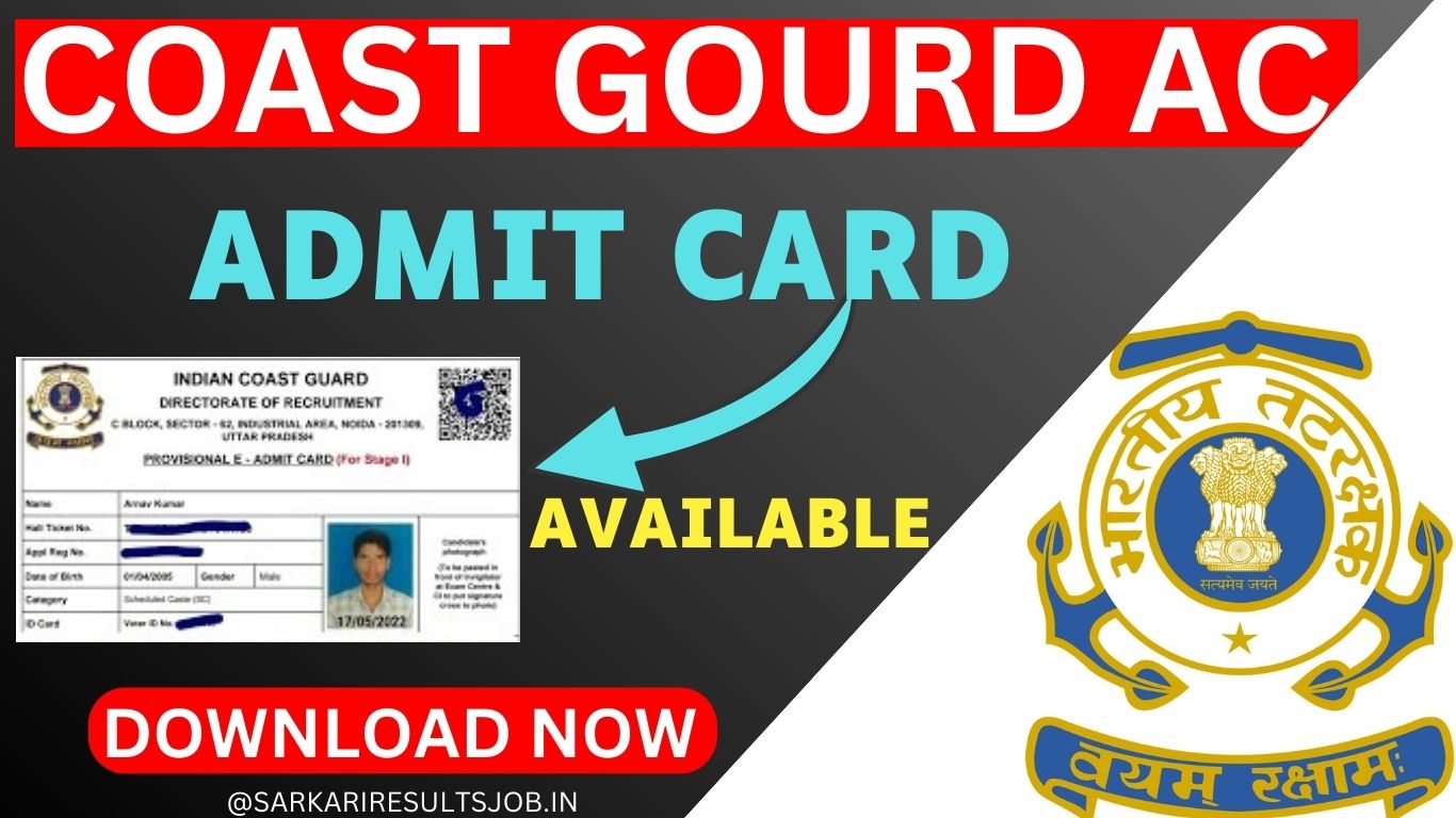 Indian Coast Guard Assistant Commandant Admit Card 2023