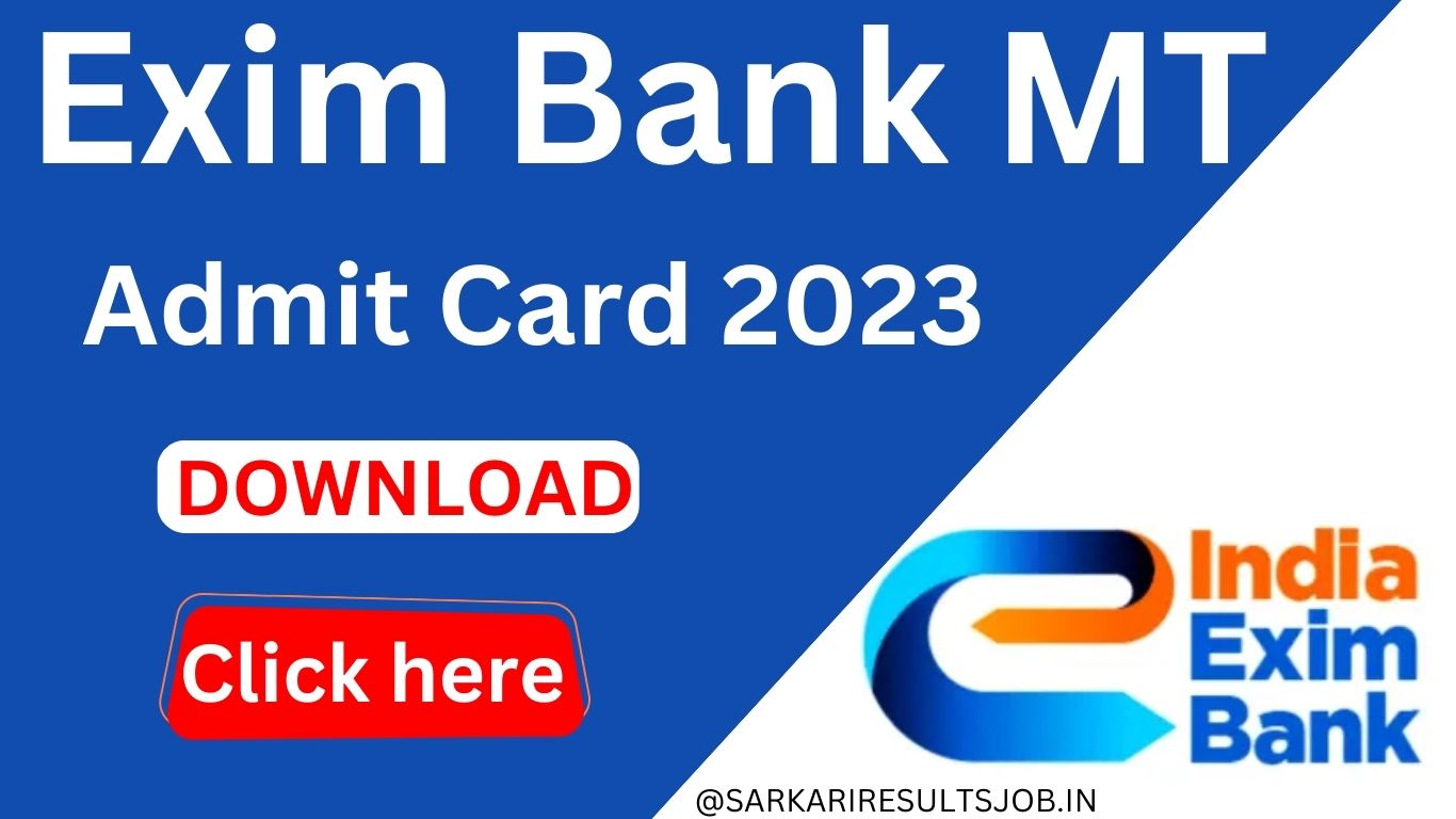 Exim Bank Admit Card 2023,